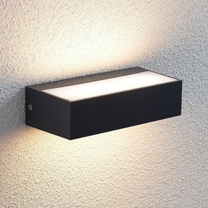Lampenwelt.com, LED-Außenwandleuchte Nienke, IP65, 17 cm, LED-Außenwandleuchte Nienke, IP65, 17 cm