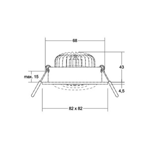 Brumberg, BRUMBERG BB36 LED-Einbau nicht dimmbar schwarz, Brumberg 38397183 38397183 LED-Einbauleuchte LED ohne 7 W Weiß