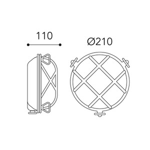 Moretti, Wandlampe Tortuga 200.20, rund, nickel/opal, Wandlampe Tortuga 200.20, rund, nickel/opal