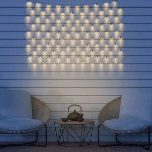 Globo, Solar-LED-Lichtervorhang IP44 110x90cm 100-flammig, Solar-LED-Lichtervorhang IP44 110x90cm 100-flammig