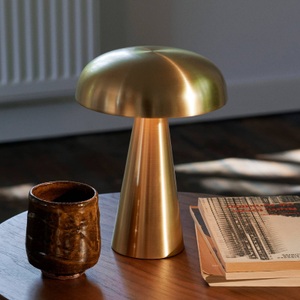 &tradition, Como Lampe ohne Kabel / LED - Aluminium - H 21 cm - &tradition gold/metall en metall, &TRADITION Akku-Tischleuchte Como SC53, messingfarben