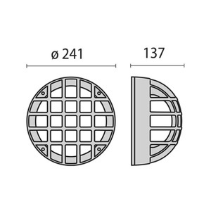 PERFORMANCE LIGHTING, Außenwandleuchte Eko+21/G, E27, metallic anthrazit, Außenwandleuchte Eko+21/G, E27, metallic anthrazit