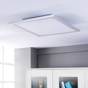 Lampenwelt.com, Liv - LED-Panel zum Einlegen und für Aufbau, 62 cm, Lindby LED-Panel Livel, 4.000 K, 62 cm x 62 cm, Aluminium