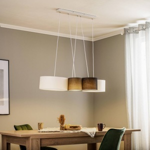 LINDBY, Lindby Vironi Hängelampe, 5-fl., schw., grau, weiß, 