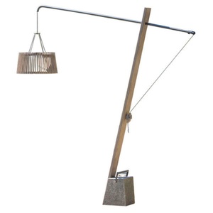 LES JARDINS, LED-Solar-Stehleuchte Skaal mit Lavastein-Fuß, LED-Solarlaterne Skaal mit Sensor, corten, 40 cm