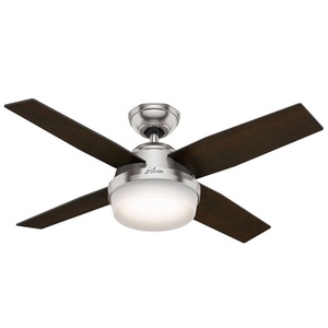 Hunter, Hunter Dante Ventilator mit Licht, schwarz/braun, Hunter Ventilator mit Licht Dante, schwarz/braun, leise, E27