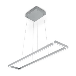 Knapstein, LED-Hängelampe Marisa-100, mattnickel, 100 x 20cm, LED-Hängelampe Marisa-100, mattnickel, 100 x 20cm