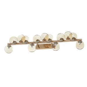 Wandleuchte Dallas, gold, 13-flammig