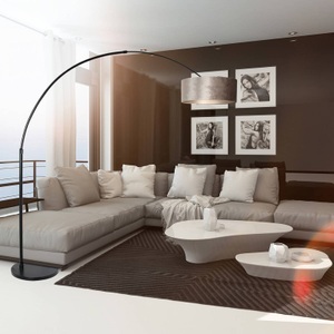 Steinhauer, Bogen-Stehlampe Sparkled Light schwarz/silber, Bogen-Stehlampe Sparkled Light schwarz/silber