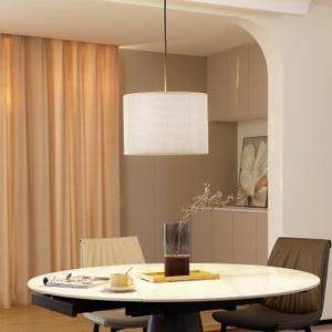 LINDBY, Lindby Soula Hängeleuchte Stoff Rattan Ø 40 cm, Lindby Hängeleuchte Soula, Ø 40 cm, beige, Kunststoff, E27
