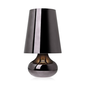 KARTELL, Kartell Cindy LED-Nachttischlampe, grau metallic, KARTELL - Tischleuchte CINDY - 24/24/42 cm