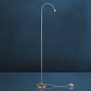 Busch, Moderne LED-Stehleuchte MINI, warmweiß, LED-Stehleuchte Mini, flexibler Arm, nickel, 3.000K
