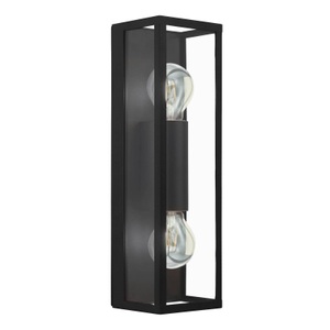 Eglo, Eglo Amezola Badlampe, Bad-Wandleuchte Amezola, zweiflammig, schwarz