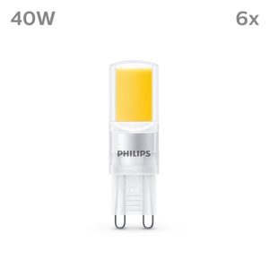 Philips, Philips LED-Lampe G9 3,2W 400lm 2.700K klar 6er, Philips LED-Leuchtmittel »(40W), 3.2W, G9, Warm«, G9, Warmweiss