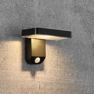 Nordlux, LED-Solar-Wandleuchte Rica Square, eckig, Nordlux Rica Square 2118161003 Solar-Außenwandleuchte 5 W Warmweiß Schwarz