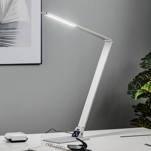 Fabas Luce, Flache LED-Schreibtischleuchte Wasp aus Aluminium, Flache LED-Schreibtischleuchte Wasp aus Aluminium