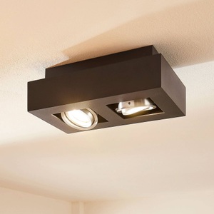 LED-Deckenleuchte Vince, 25x14cm in Schwarz