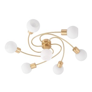 Lindby LED-Deckenleuchte Ciala, 7fl, messing