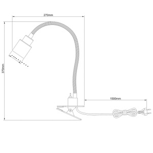 Brilliant, Klemm-Tischleuchte Andres flexibler Hals nickel, Klemm-Tischleuchte Andres flexibler Hals nickel