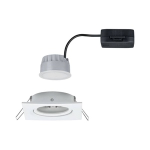 Paulmann, Paulmann LED-Spot Nova Coin eckig, dimmbar, weiß, Paulmann 93489 Nova Einbauleuchte LED LED 6 W Weiß (matt)
