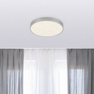 Briloner, LED-Deckenleuchte Flame Star, Ø 21,2 cm, silber, LED-Deckenleuchte Flame Star, Ø 21,2 cm, silber