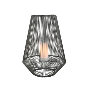Reality Leuchten, LED-Solartischleuchte Mineros, grau, Höhe 51 cm, LED-Solartischleuchte Mineros, grau, Höhe 51 cm