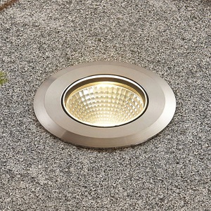 Lampenwelt.com, LED-Edelstahl-Bodeneinbauleuchte Sulea IP67 rund, 