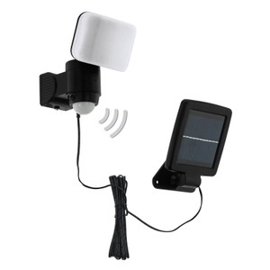 Eglo, LED-Solarlampe Casabas mit Sensor, schwarz, Eglo Lampada solare da esterno Casabas