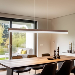 ROTHFELS, Rothfels Keijo LED-Hängelampe nickel/nuss 143 cm, Quitani LED-Hängelampe Keijo, nickel/nuss, 143 cm