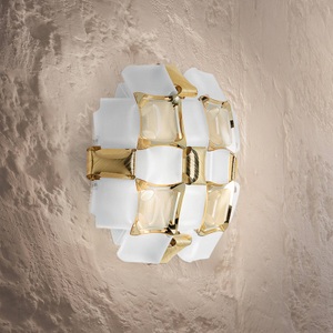 SLAMP, Slamp Mida Wandleuchte, 32x32 cm, gold/weiß, Slamp Mida Wandleuchte, 32x32 cm, gold/weiß