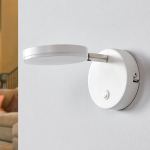 Weiße LED-Wandlampe Milow mit Schalter