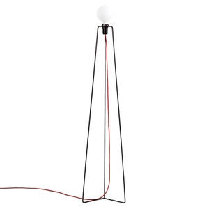 Grupa, GRUPA Model M3 LED-Stehleuchte schwarz, Kabel rot, GRUPA Model M3 LED-Stehleuchte schwarz, Kabel rot