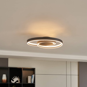 LINDBY, Lindby Erlinik LED-Deckenleuchte, stepdim, schwarz, Lindby Erlinik LED-Deckenleuchte, stepdim, schwarz