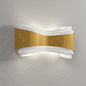 Selene, Edle Designer-Wandleuchte Ionica, Goldband, Edle Designer-Wandleuchte Ionica, Goldband