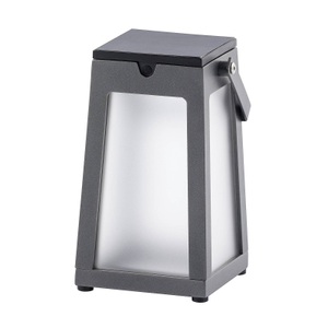 LES JARDINS, LED-Solarlaterne Tinka tragbar, grau, LED-Solarlaterne Tinka tragbar, grau