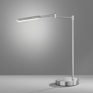 FISCHER&HONSEL GMBH, LED-Tischleuchte Nami, dimmbar, nickelfarben, Fischer & Honsel Led-tischleuchte , Nami 50380 , Nickelfarben , Metall , 49 cm , 003151087805