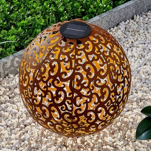 LINDBY, Lindby Eduta Ornament-LED-Solarleuchte, rostfarben, Lindby Eduta Ornament-LED-Solarleuchte, rostfarben