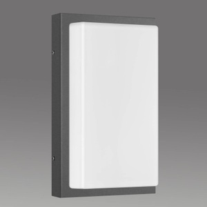 LCD, Rechteckige Außenwandlampe Babett, Außenwandlampe Babett E27 ohne Sensor graphit