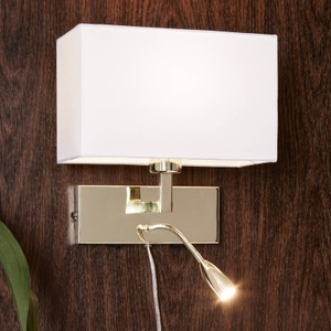 Mit LED-Leselampe - Wandleuchte Savoy