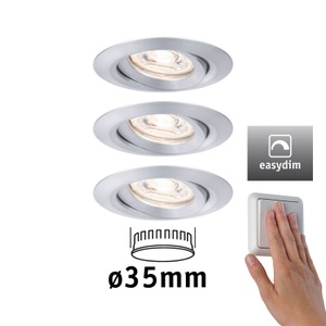 Paulmann Nova mini Plus LED EasyDim 3er alu