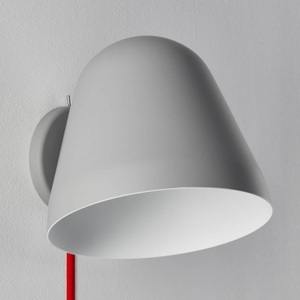 Nyta, Nyta Tilt Wall Short Wandlampe Kabel rot, grau, 