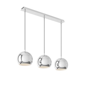 LUMINEX, Hängeleuchte Cool, dreiflammig rund, chrom, 