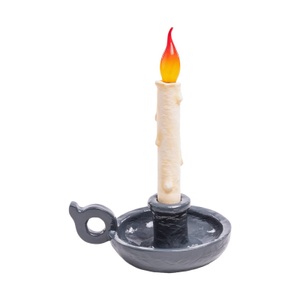 Seletti, Grimm Bugia Lampe ohne Kabel / H 31 cm - Aufladbar über USB - Seletti grau en plastikmaterial, Schnurlosleuchte Grimm Bugia plastikmaterial grau / H 31 cm - Aufladbar über USB - Seletti grau en plastikmaterial