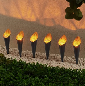 LINDBY, Lindby Jalf LED-Solarlampe, 6er-Set, dunkelgrau, Lindby Jalf LED-Solarlampe, 6er-Set, dunkelgrau