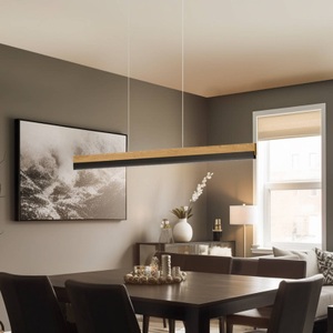 ROTHFELS, Rothfels Keijo LED-Hängelampe schwarz/eiche 103 cm, Quitani LED-Hängelampe Keijo, schwarz/eiche, 103 cm