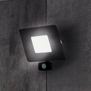 Eglo, LED-Außenstrahler Faedo 3 mit Sensor, schwarz, 50W, Eglo Applique extérieure Faedo 3