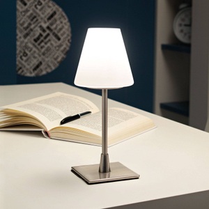 Fabas Luce, LED-Tischleuchte Lucy mit Touchdimmer, chrom, LED-Tischleuchte Lucy mit Touchdimmer, chrom