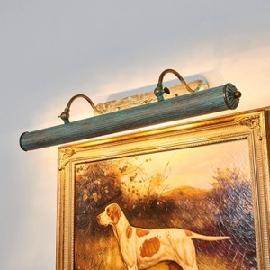 Lampenwelt.com, Grünspanoptik-Bilderlampe Beno, 72 cm, Grünspanoptik-Bilderlampe Beno, 72 cm