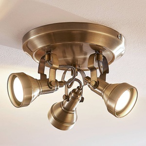 Lampenwelt.com, Perseas - GU10-LED-Deckenrondell, 3-fl., Perseas - GU10-Deckenrondell, 3-fl.