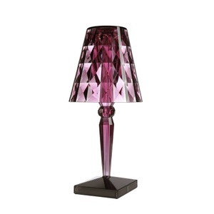 KARTELL, Kartell - Tischlleuchte Big Battery Pflaumenblau Ohne Kabel - 09475pr, Kabellose, wiederaufladbare Außenlampe Big Battery LED plastikmaterial violett / H 37 cm - Aufladbar über USB - Kartell violett en plastikmaterial